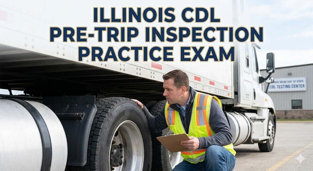 Illinois Pre-Trip Vehicle Inspection CDL Practice Test Banner