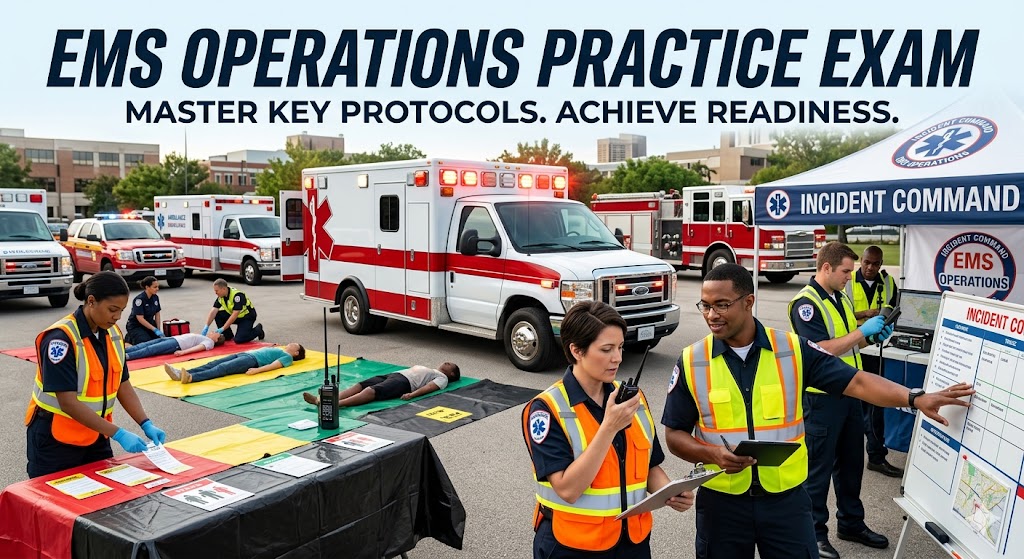 Emergency Medical Services (EMS) Operations Practice Exam Banner