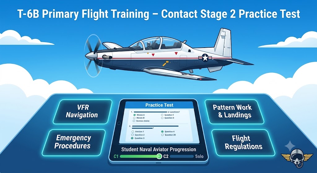 T-6B Primary Flight Training – Contact Stage 2 Practice Test Banner