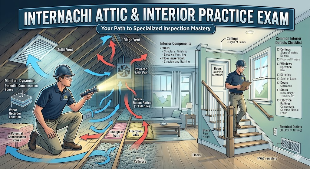 InterNACHI How to Inspect Attic Ventilation and Interior Practice Test Banner