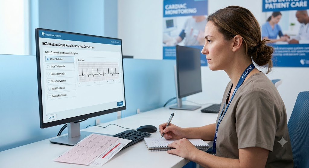EKG Rhythm Strips Practice Pre Test 2026 Banner