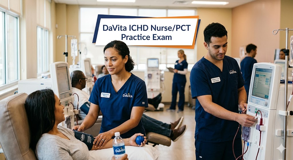 DaVita In-Center Hemodialysis (ICHD) Nurse/PCT Practice Test Banner