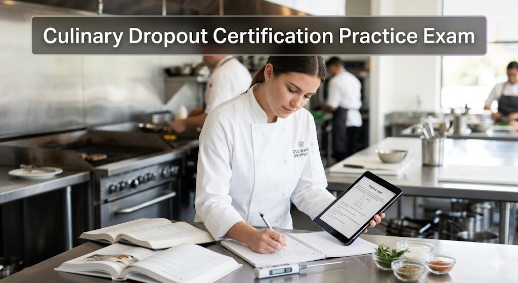 Culinary Dropout Certification Practice Test Banner