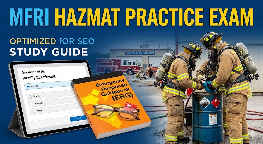 MFRI Hazardous Materials (HAZMAT) Practice Exam Banner