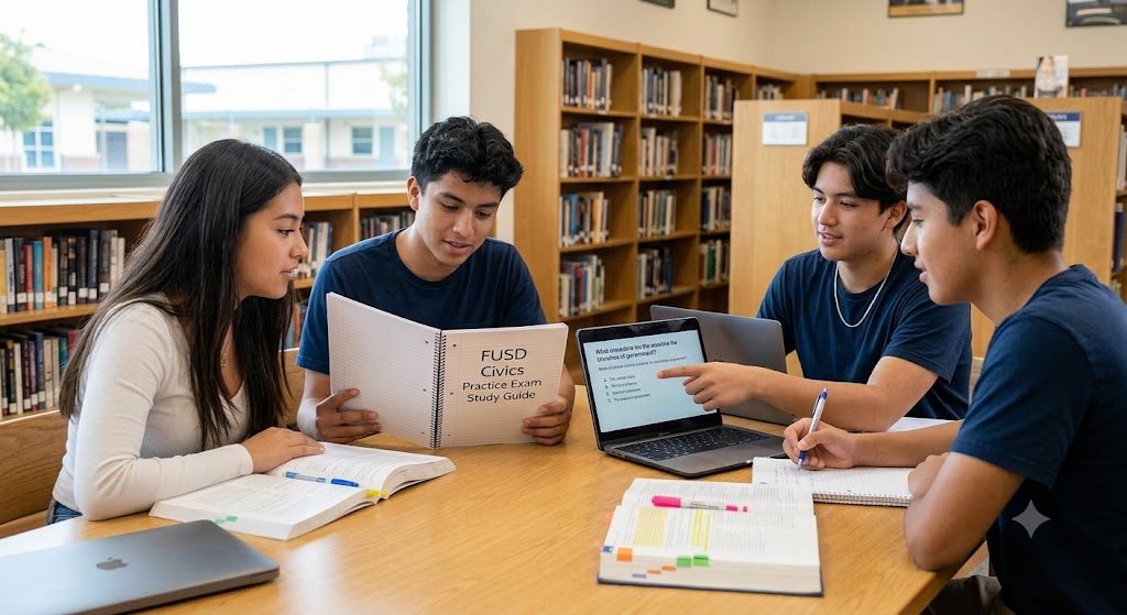 FUSD Civics Practice Exam Banner