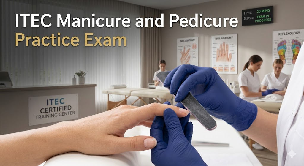 ITEC Manicure and Pedicure Practice Test Banner