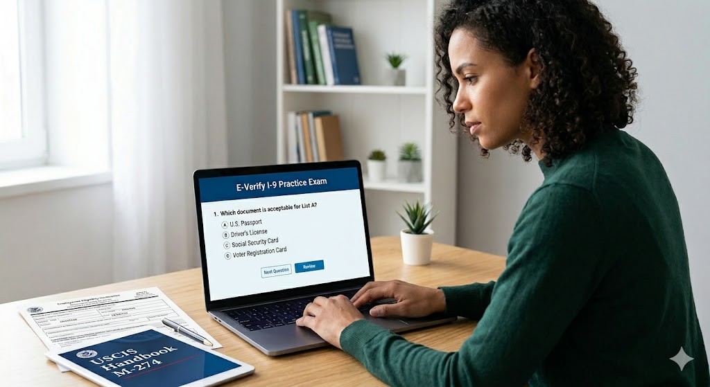 E‑Verify I-9 Practice Exam Banner
