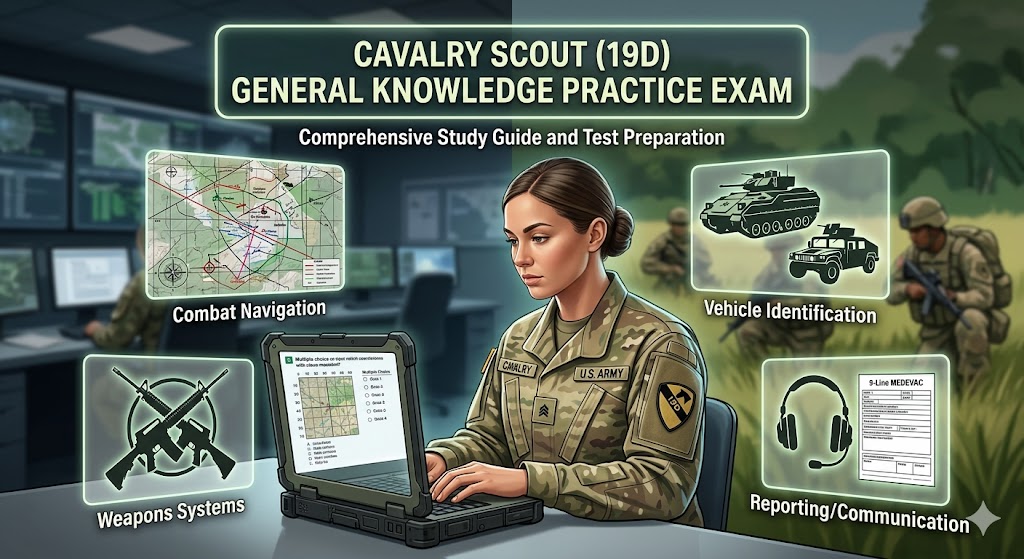 Cavalry Scout General Knowledge Practice Test Banner