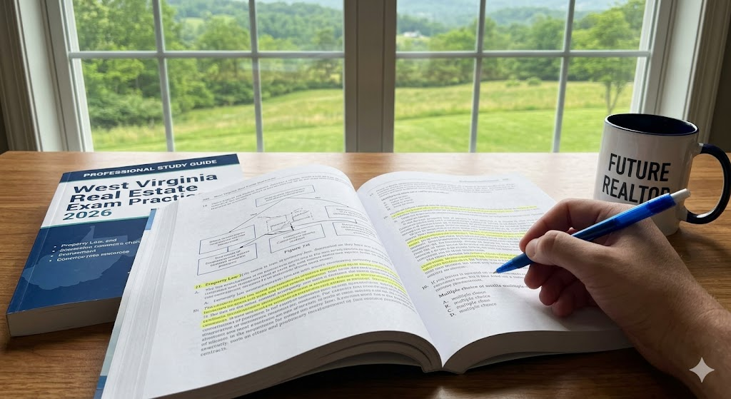 West Virginia Real Estate Exam Prep 2026 | Real Estate Practice Questions Banner