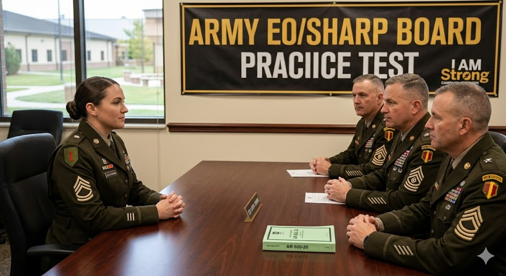 Army EO/SHARP Board Practice Test Banner