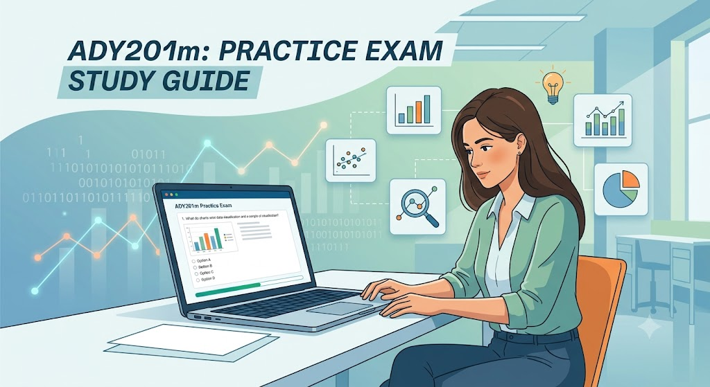 Analytics / Data Science 201 (ADY201m) Course 1 and 2 Practice Test Banner