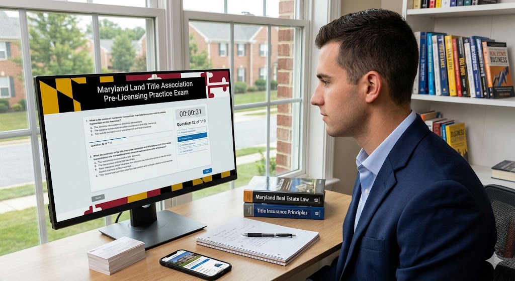 Maryland Land Title Association Pre-Licensing Practice Test Banner