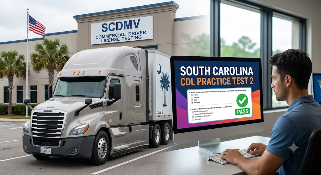 South Carolina CDL Practice Test 2 Banner