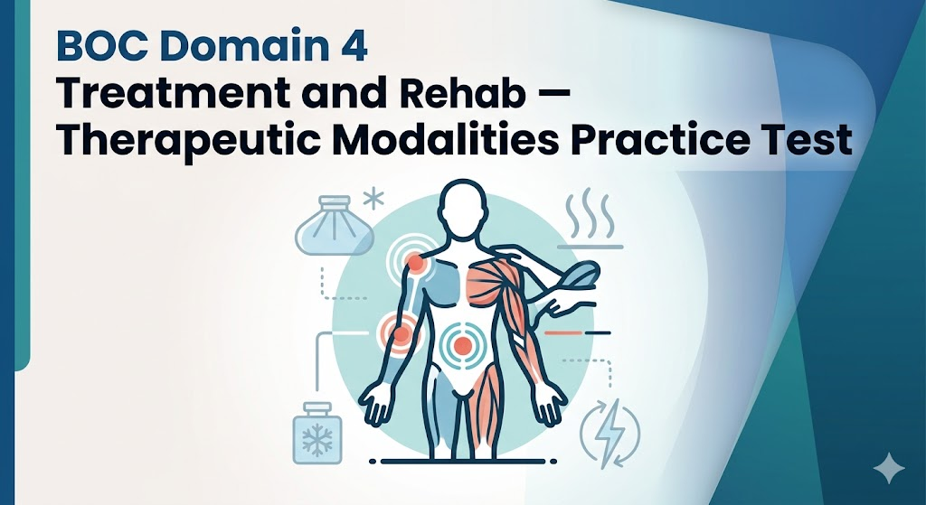 BOC Domain 4 Treatment and Rehab – Therapeutic Modalities Practice Test Banner
