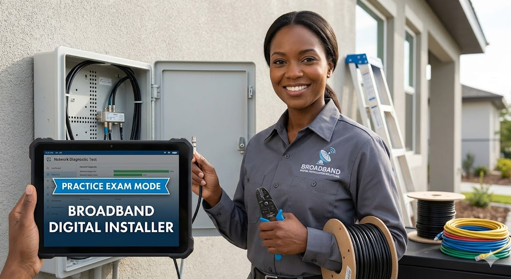 Broadband Digital Installer Practice Test Banner