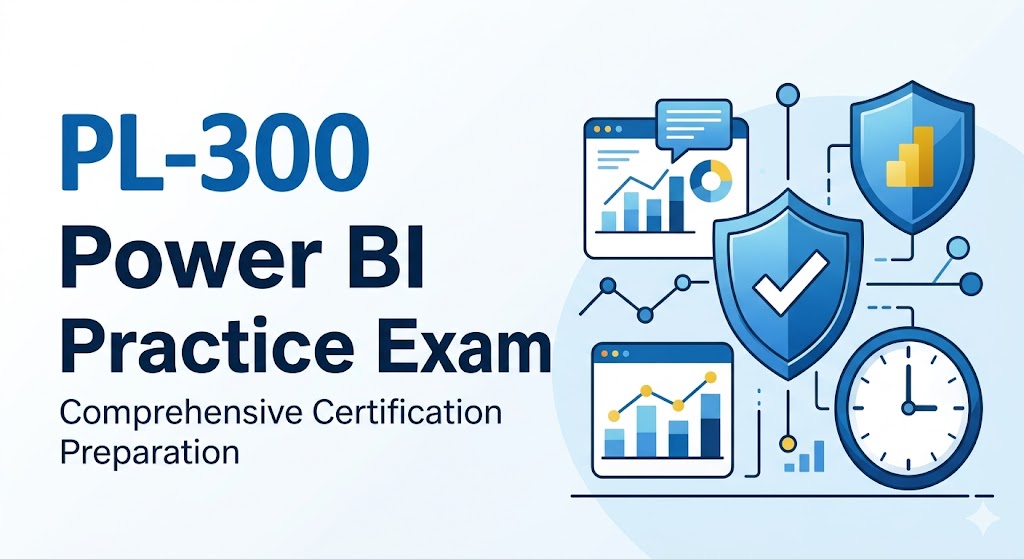 Power BI Certification Practice Exam Banner