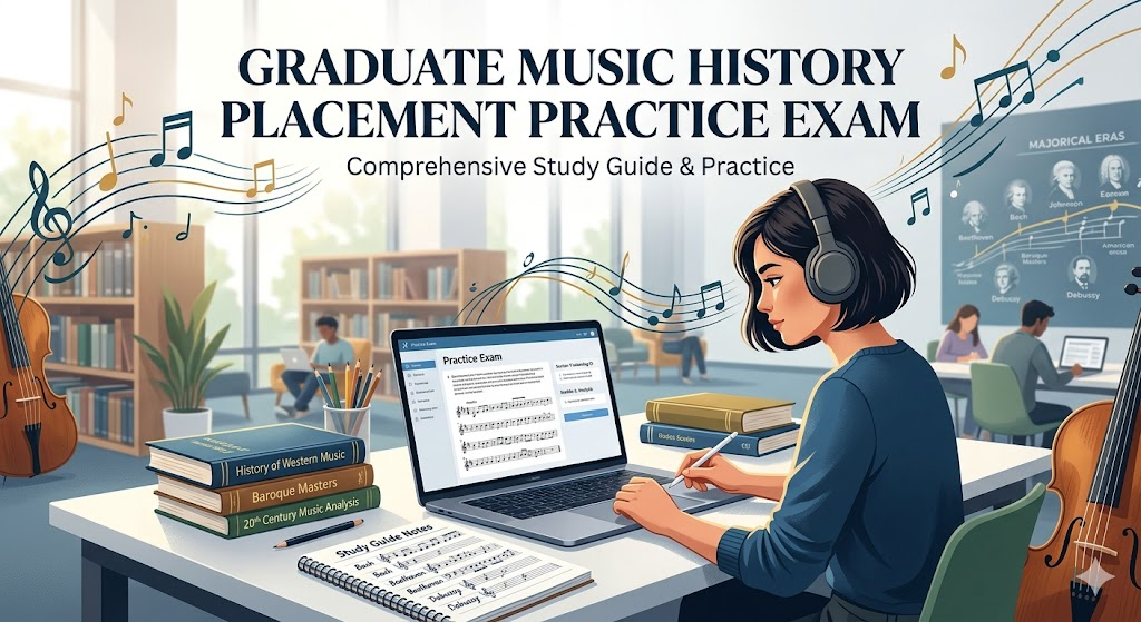 Graduate Music History Placement Practice Exam Banner