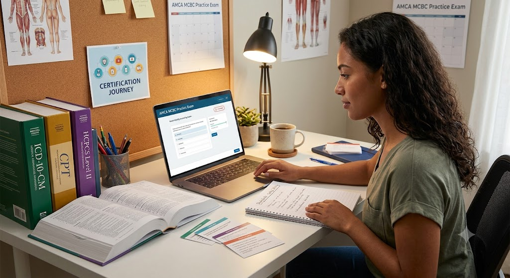 AMCA Medical Coder & Biller Certification (MCBC) Practice Exam Banner