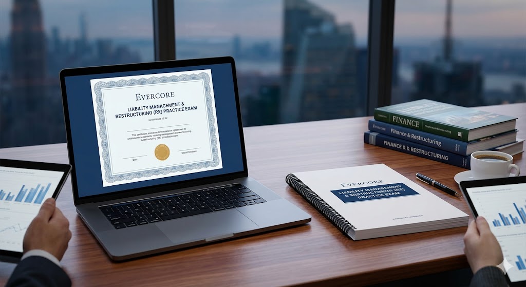 Evercore Liability Management & Restructuring (RX) Practice Test Banner