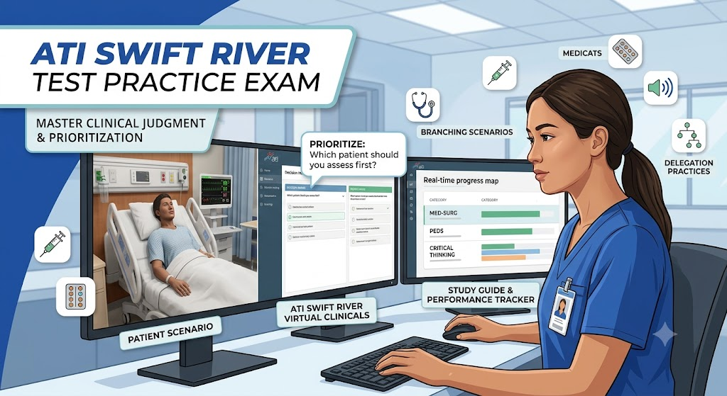 ATI Swift River Test Practice Exam Banner