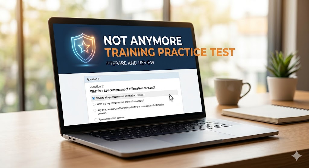 Not Anymore Training Practice Test Banner