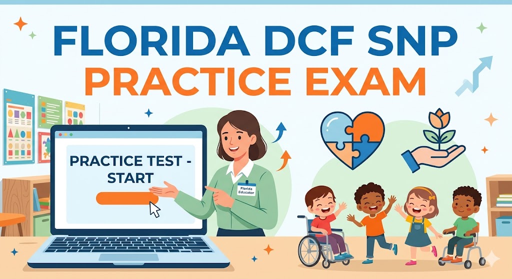 Florida Department of Children and Families (DCF) Special Needs Appropriate Practices (SNP) Practice Exam Banner