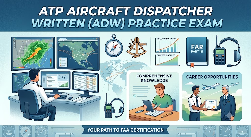 Airline Transport Pilot (ATP) – Aircraft Dispatcher Written (ADW) Practice Test Banner