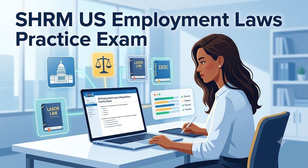SHRM US Employment Laws and Regulations Practice Test Banner