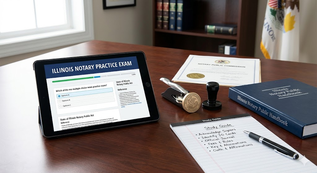 Illinois Notary Practice Exam Banner
