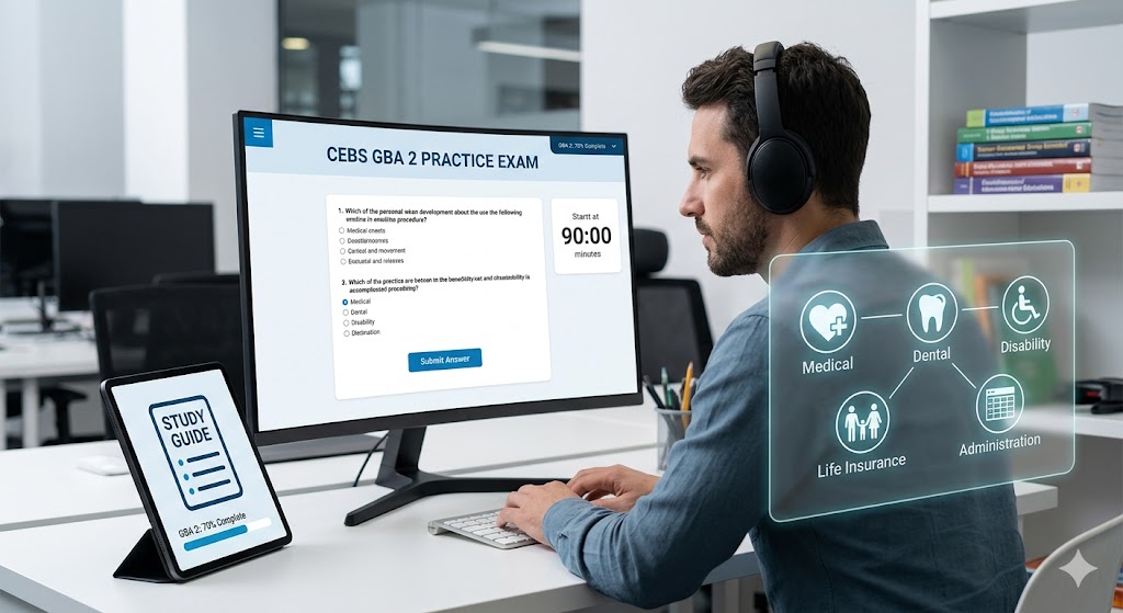 Certified Employee Benefit Specialist (CEBS) Group Benefits Associate (GBA) 2 Practice Exam Banner