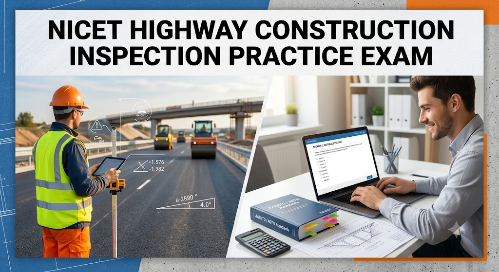 NICET - Highway Construction Inspection Practice Exam Banner