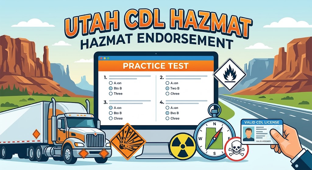 Utah CDL Hazmat Practice Test Banner