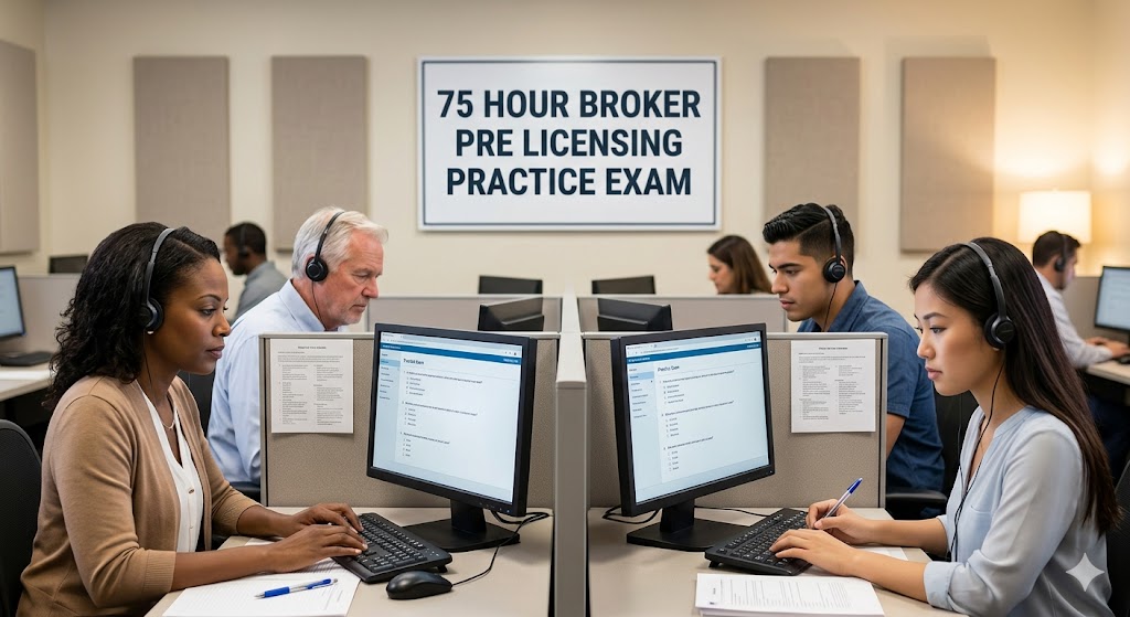 Ace the 75 Hour Broker Pre Licensing Practice Exam Banner