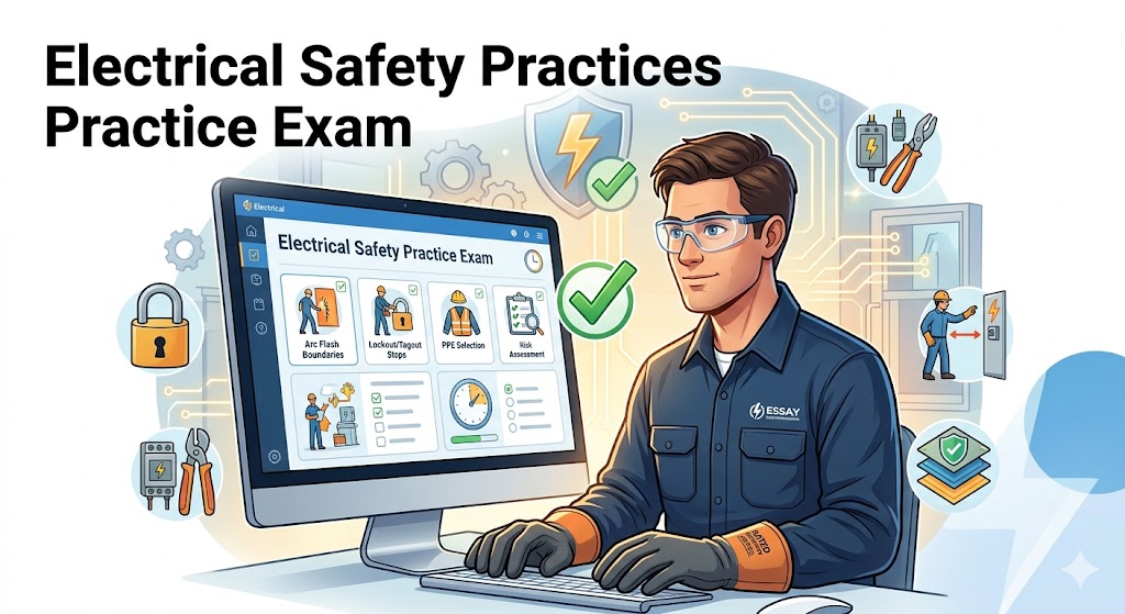 Electrical Safety-Related Work Practices Test Practice Banner
