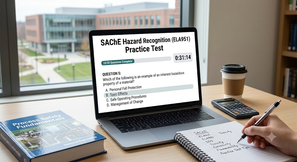 SAChE Hazard Recognition (ELA951) Practice Test Banner