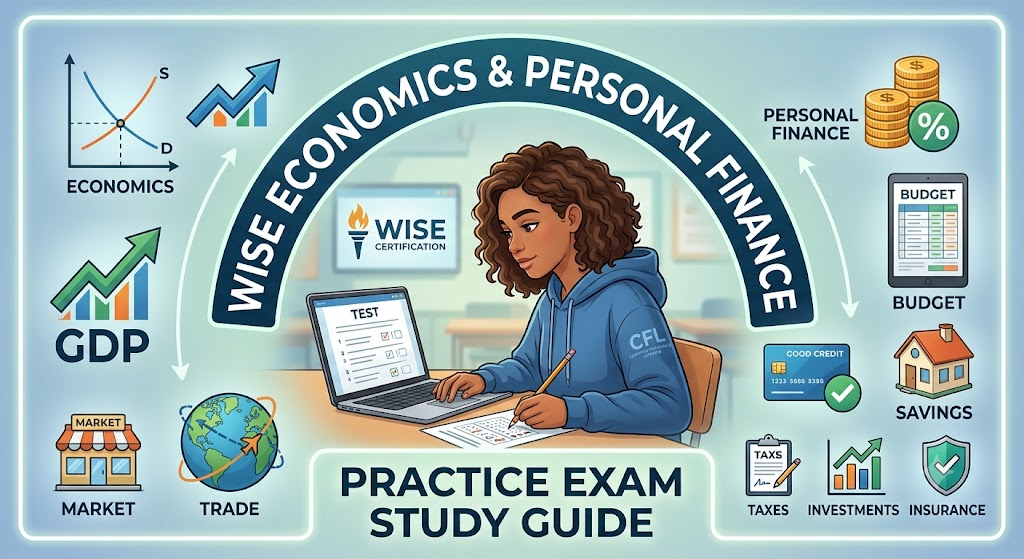 WISE Economics and Personal Finance  Practice Test Banner