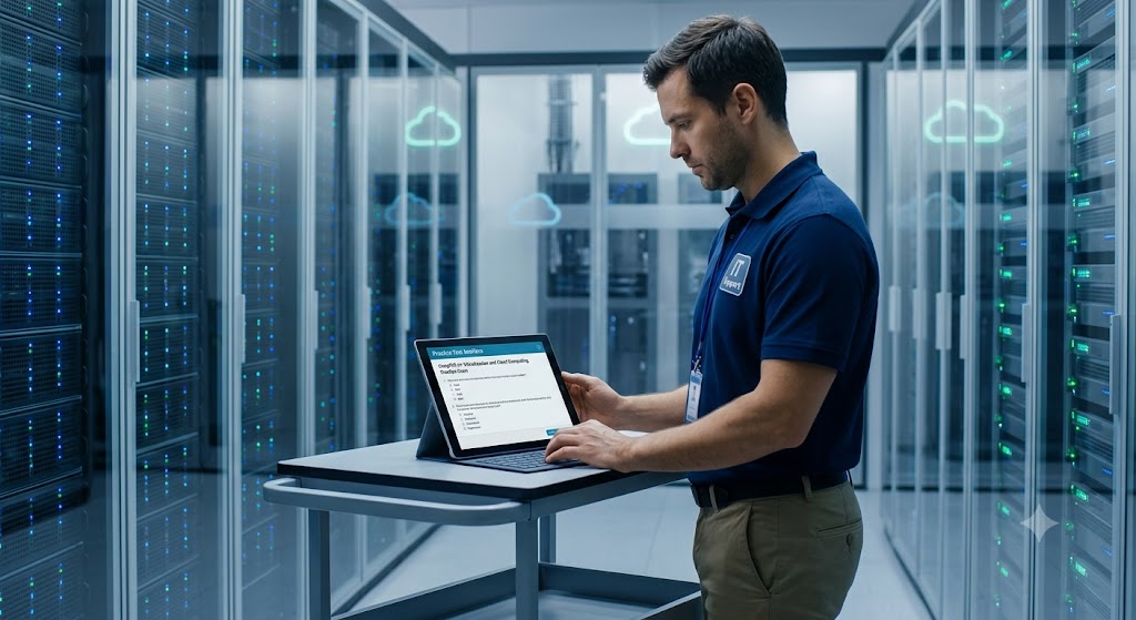 CompTIA A+ Virtualization and Cloud Computing Practice Test Banner
