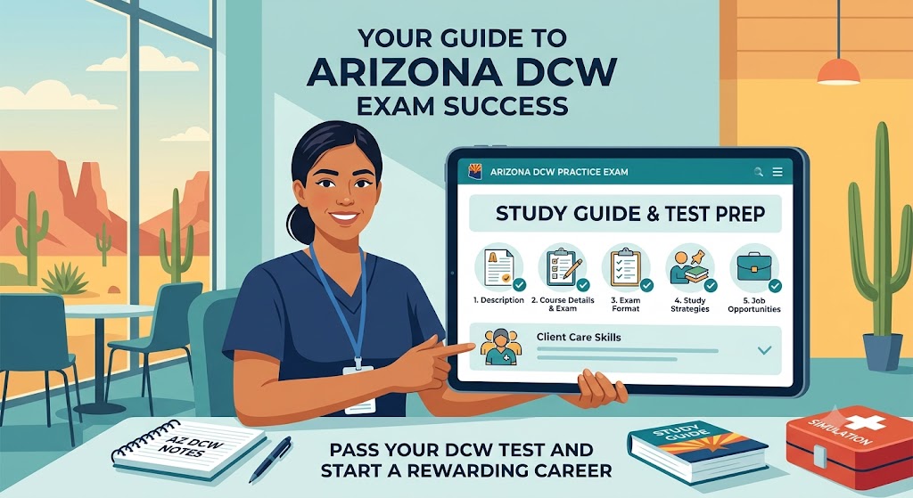 Arizona Direct Care Worker (DCW) Standardized Practice Test Banner