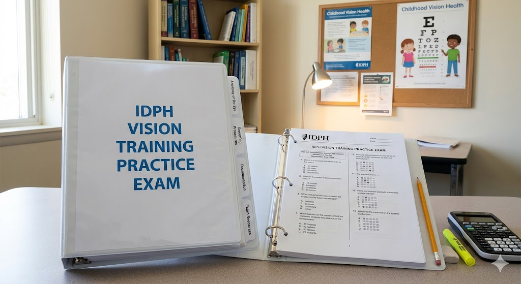 Illinois Department of Public Health Vision Training Practice Test Banner