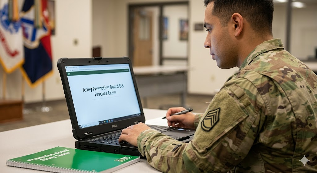 Army Promotion Board E-5 Practice Test Banner