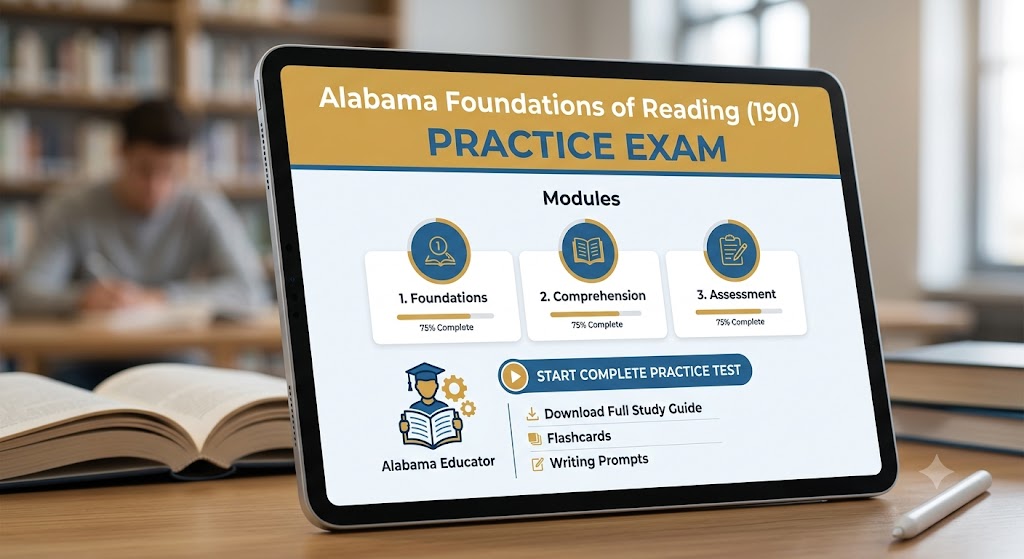 Alabama Foundations of Reading (190) Practice Test Banner