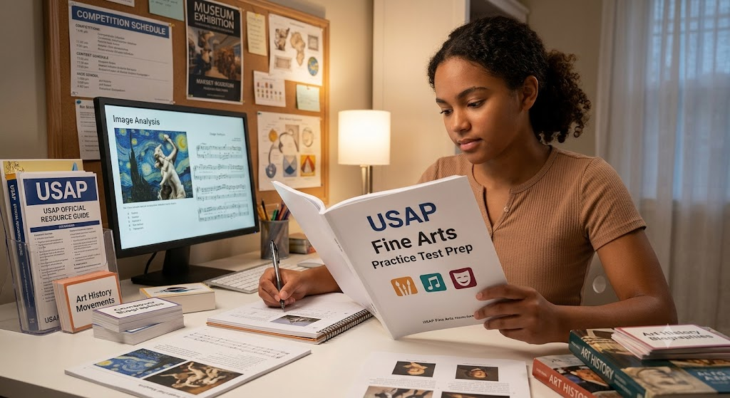 United States Academic Pentathlon (USAP) Fine Arts Practice Test Banner