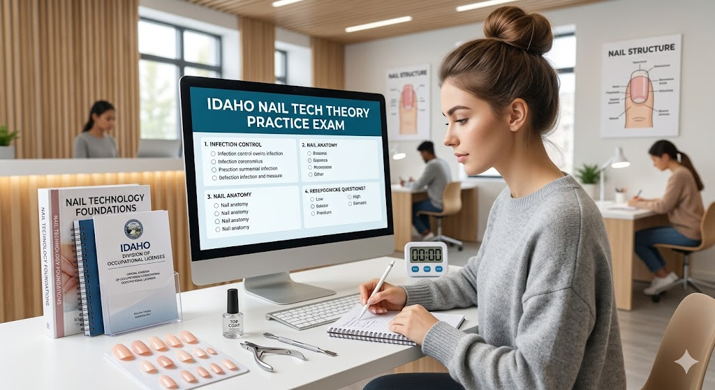 Idaho Nail Tech Theory Practice Exam Banner
