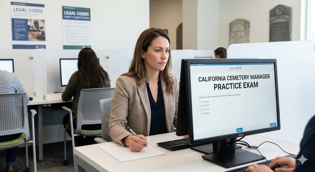 California Cemetery Manager Practice Exam Banner