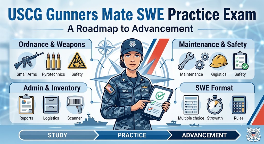 USCG Gunners Mate (GM) Service Wide Exam (SWE) Practice Banner