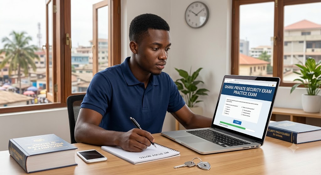 Security Services Practice Test & Exam Prep | Ghana Banner