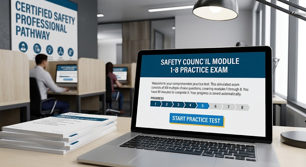 Safety Council Module 1-8 Practice Test Banner