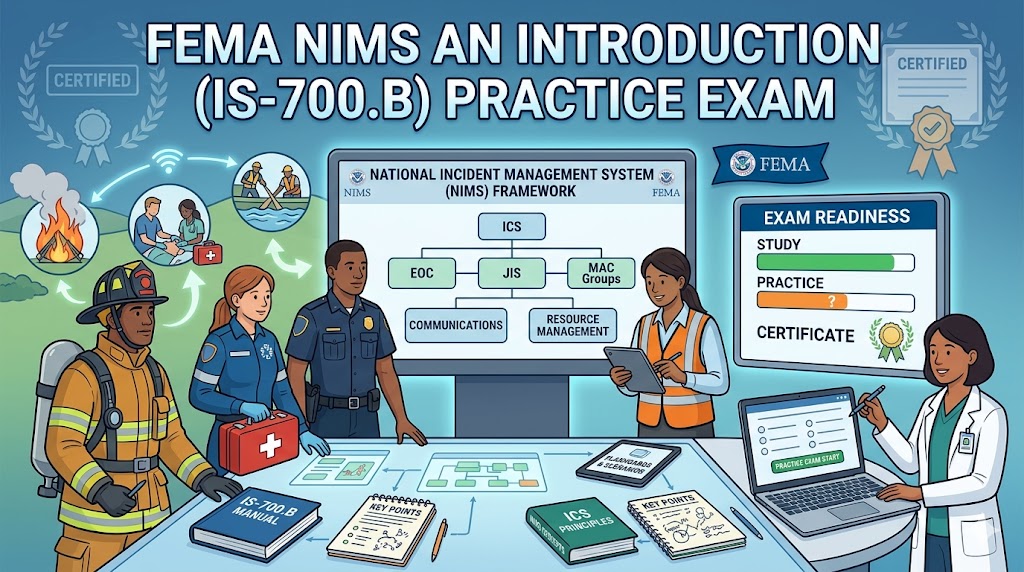 FEMA NIMS An Introduction (IS-700.B) Practice Exam Banner
