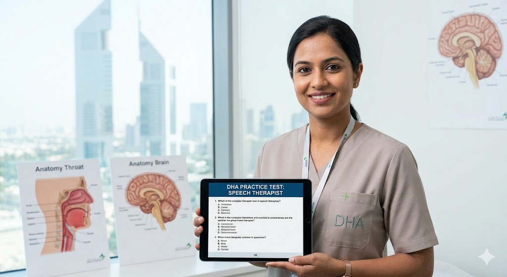 DHA Speech Therapist Practice Test Banner