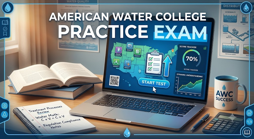 American Water College Practice Test Banner